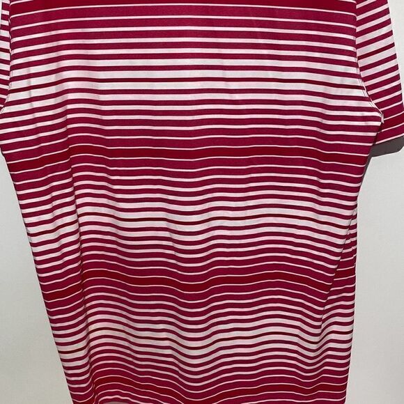 Nike Golf Tour Performance Men's Pink White Dri Fit Stripe Polo Shirt Size 2XL - Picture 6 of 9